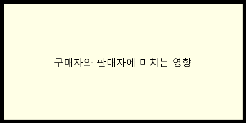 
  구매자와 판매자에 미치는 영향
 이미지