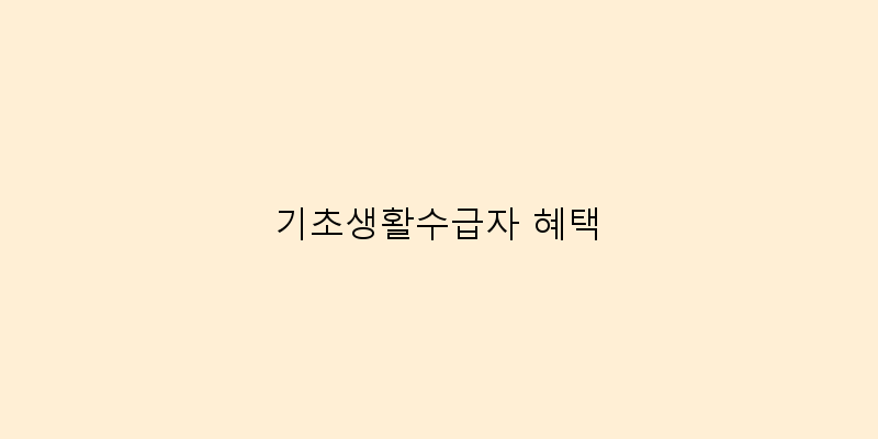 
  기초생활수급자 혜택
   이미지