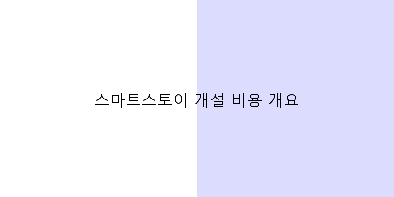 
  스마트스토어 개설 비용 개요
 이미지