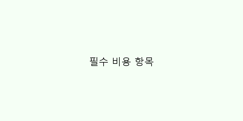 
  필수 비용 항목
 이미지