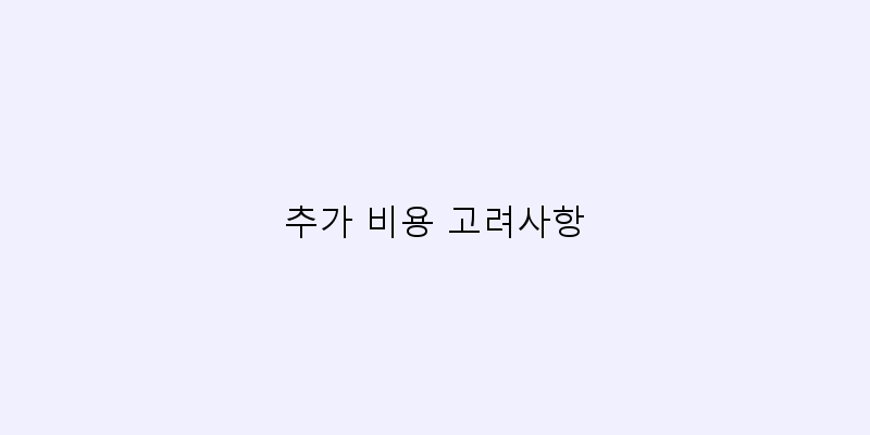 
  추가 비용 고려사항
 이미지