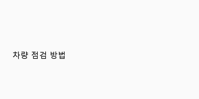 
  차량 점검 방법
 이미지