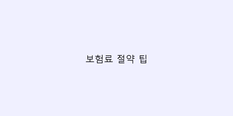 
  보험료 절약 팁
 이미지