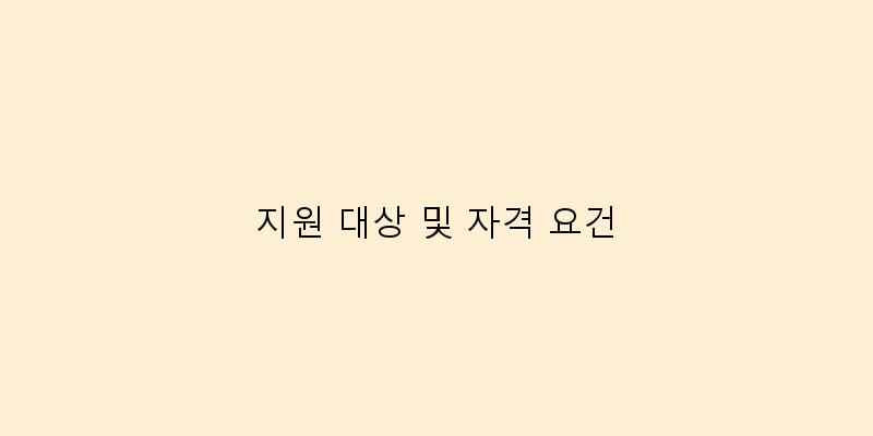 
  지원 대상 및 자격 요건
 이미지