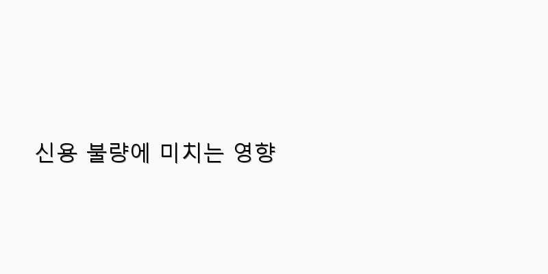 
  신용 불량에 미치는 영향
 이미지