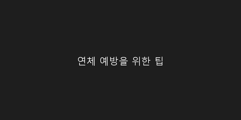 
  연체 예방을 위한 팁
 이미지