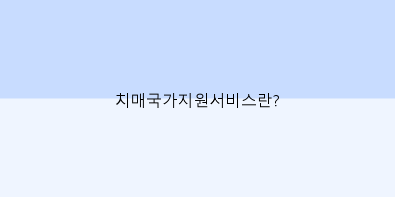 
  치매국가지원서비스란?
 이미지
