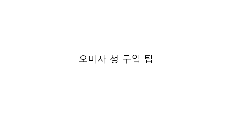 
  오미자 청 구입 팁
 이미지