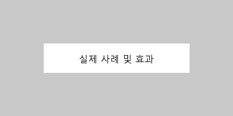
  실제 사례 및 효과
 이미지