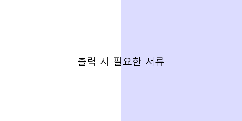 
  출력 시 필요한 서류
 이미지